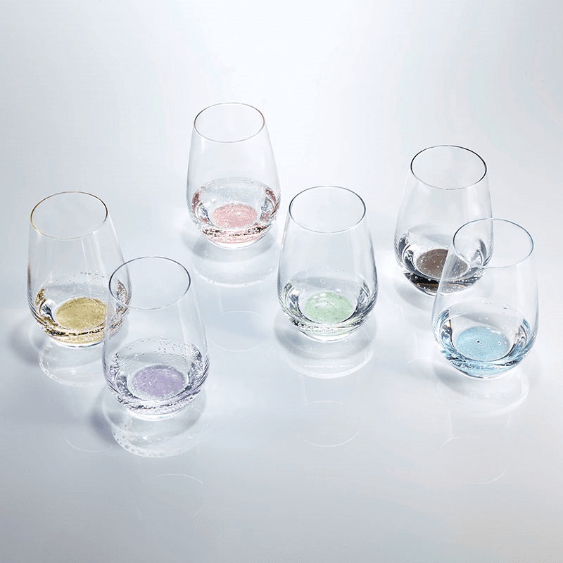 Vina Touch Set of 6 Crystal Tumblers, 385ml, Amber