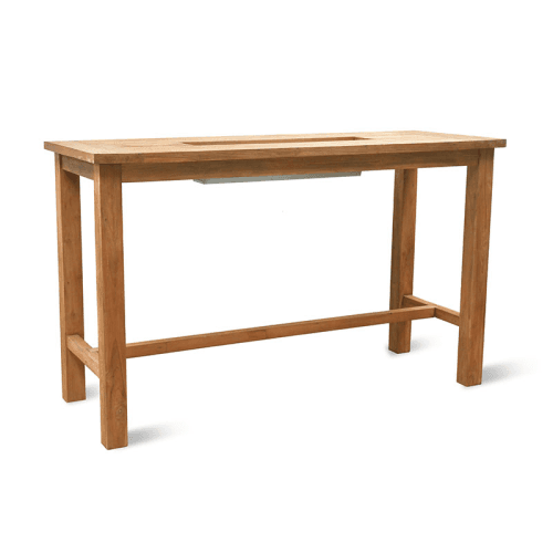 Image showing the St Mawes Bar Table with Trough, Natural product.