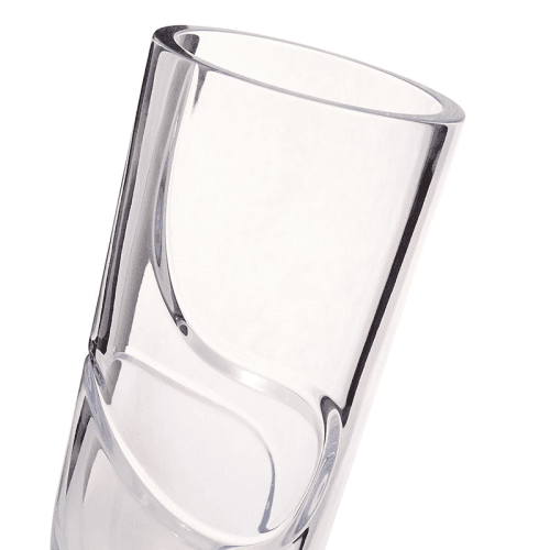 Image showing the Luxe Graphite Vase, Clear product.
