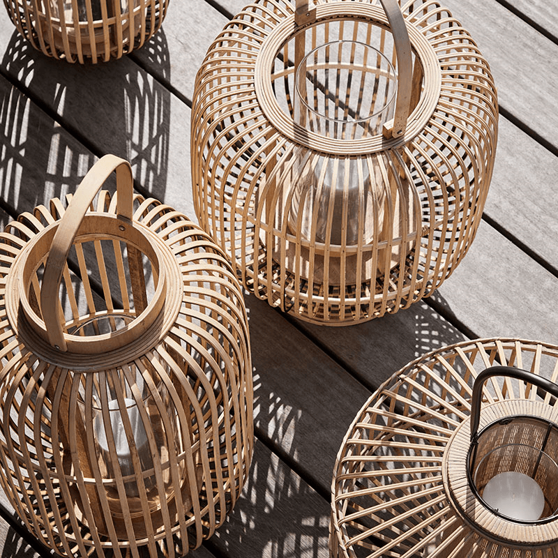 Flax Lantern, D45 x H35.5cm, Natural