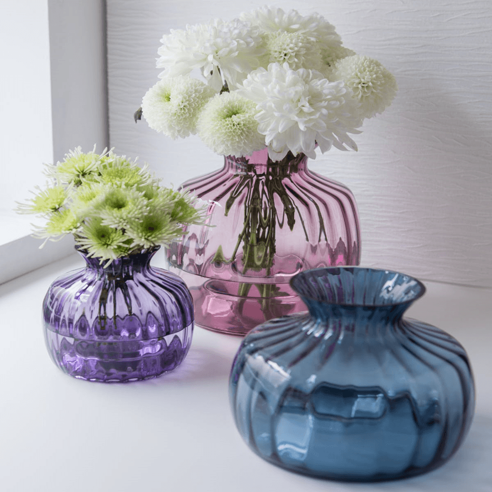 Cushion Vase, H14.5cm, Ink Blue