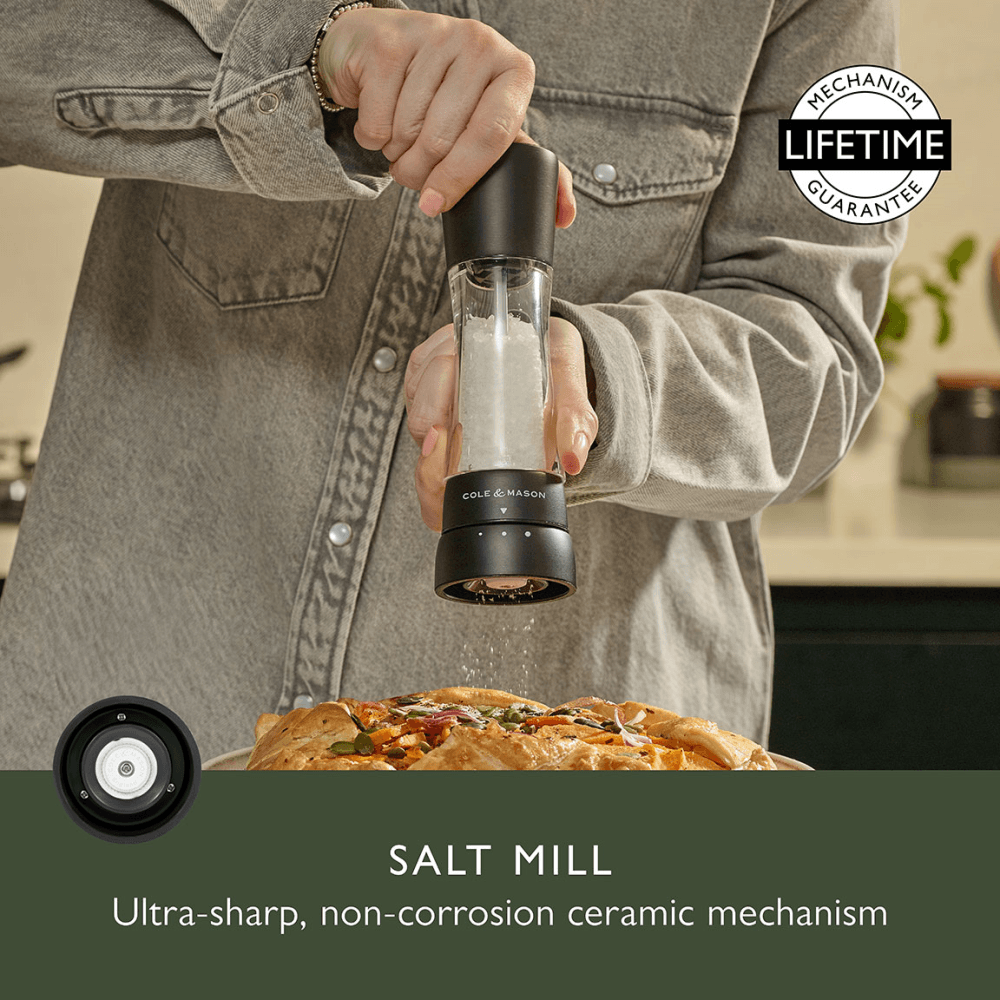 Derwent Salt & Pepper Mill Set, Matt Black
