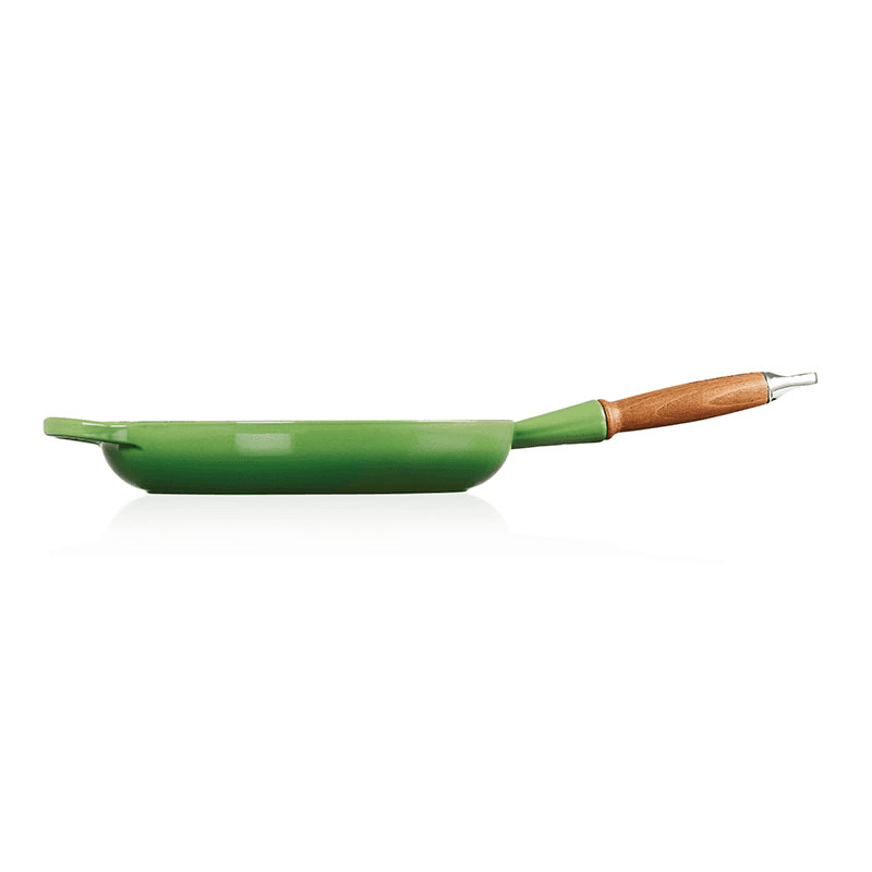 Signature Cast Iron Frying Pan with Wooden Handle