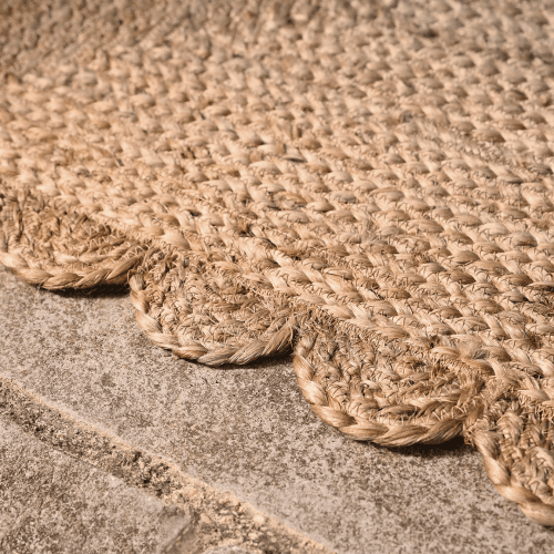 Image showing the Scalloped Jute Double Doormat, Natural product.