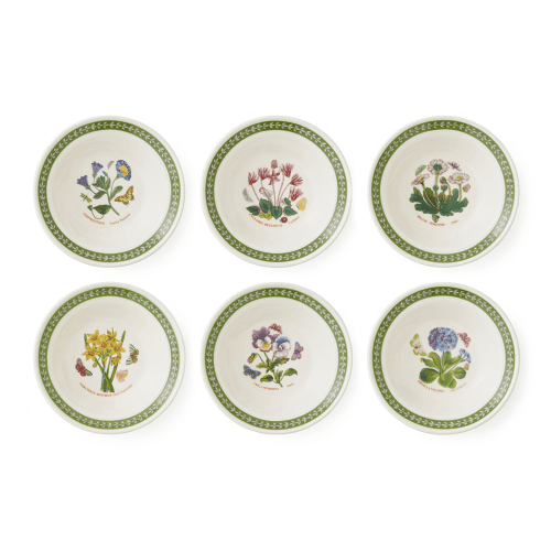 Image showing the Botanic Garden Etchings Set of 6 Oatmeal Bowls, Multi product.