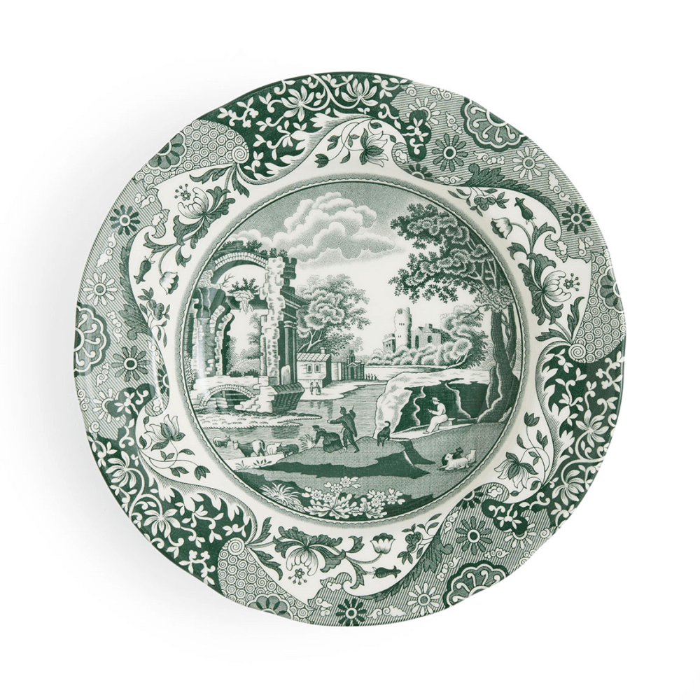 Heritage Italian Set of 4 Soup Plates, Green