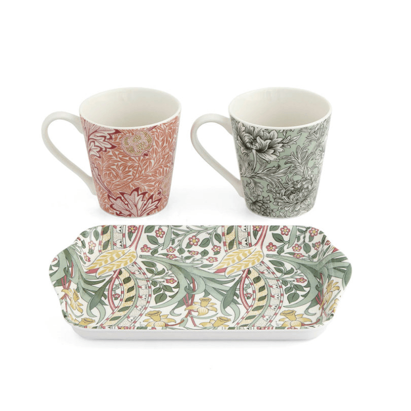 Morris & Co Mug & Tray Set, Multi