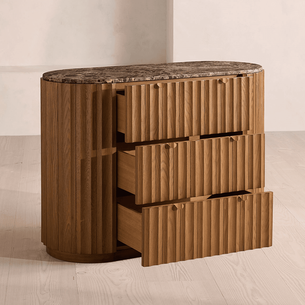 Railton 3 Drawer Dresser, Oak