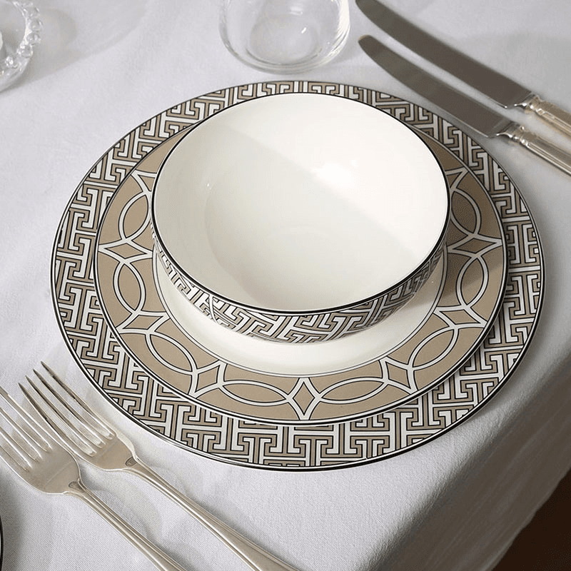 Loop Set of 2 Dessert Plate, Truffle