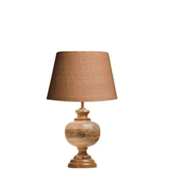 Venus Table Lamp Base Only, Natural Wood