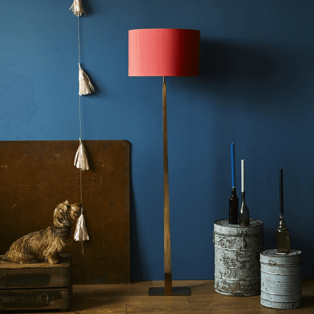 Trafalgar Floor Lamp Base, Antique Brass