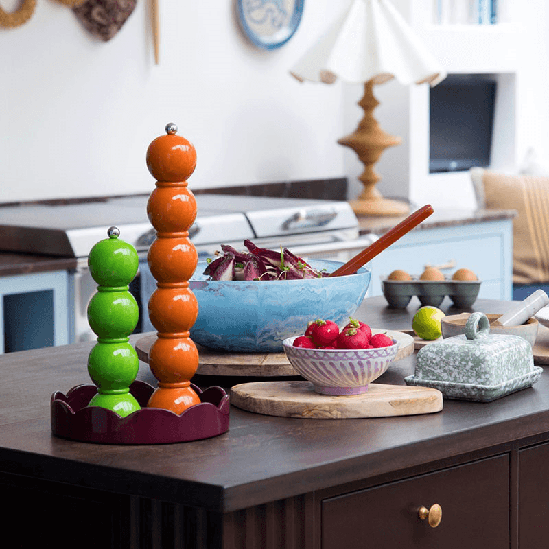 Lacquered Bobbin Grande Salt or Pepper Mill