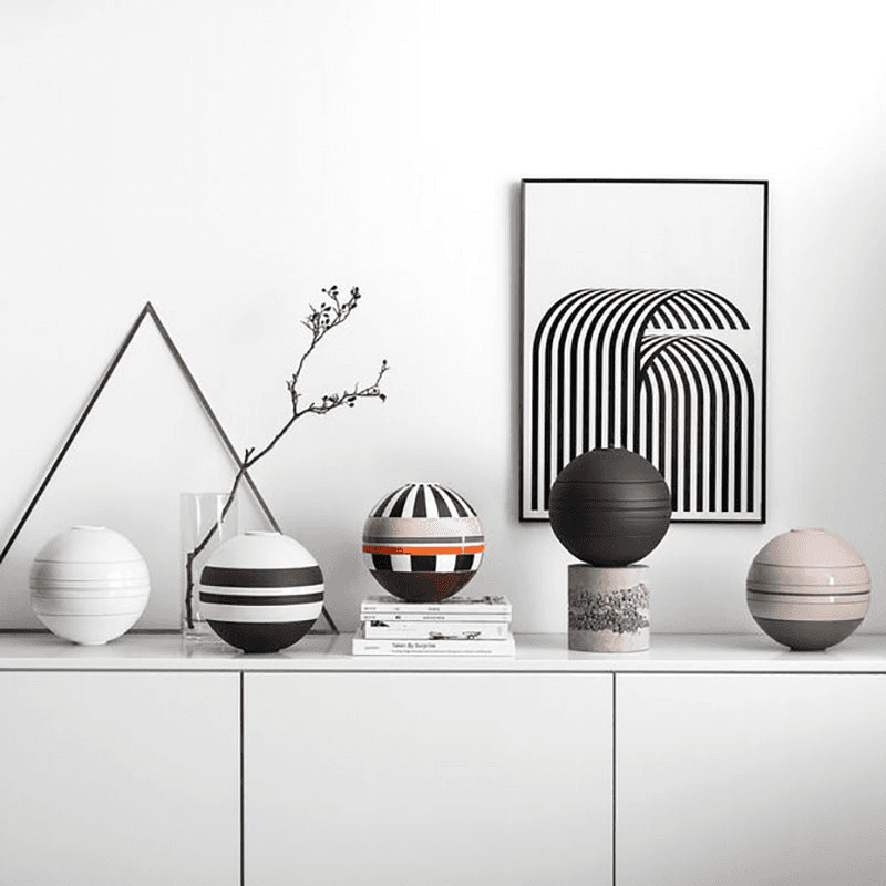 Iconic La Boule Memphis Stacking 7 Piece Plate & Bowl Set