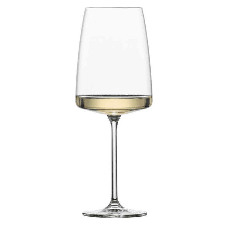 Vivid Senses Set of 2 Crystal All Round Wine Glasses, Clear