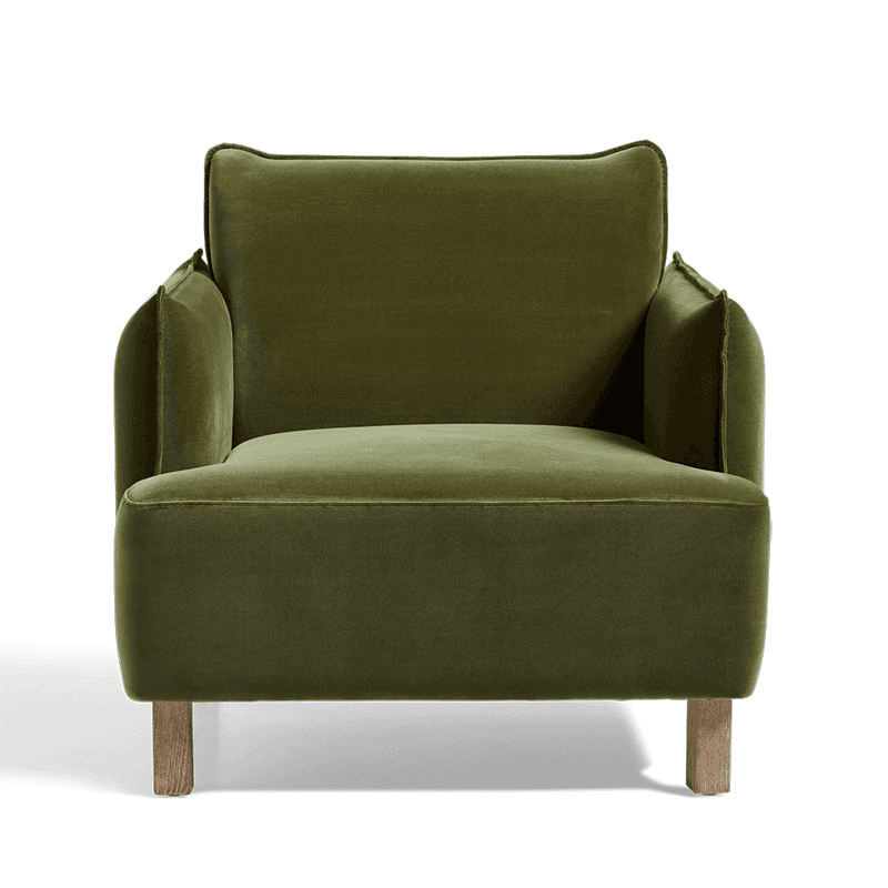 Alora Velvet Armchair, Spruce