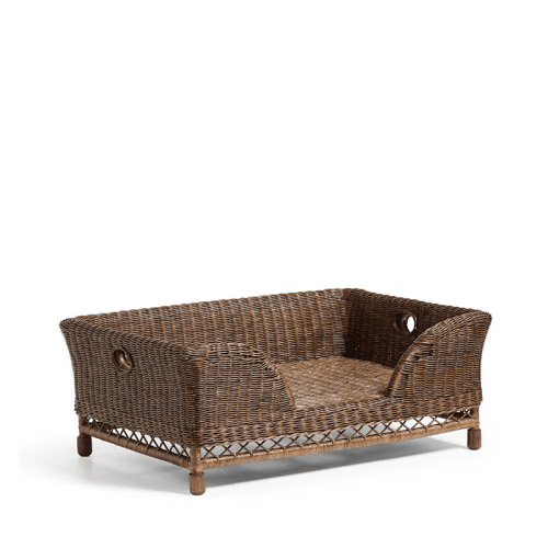 Image showing the Rattan Mattaban Pet Bed, 107 x 75cm, Antique Brown product.
