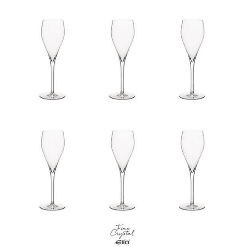 Image showing the Miravell Set of 6 Crystal Tulip Short Glasses, Clear product.
