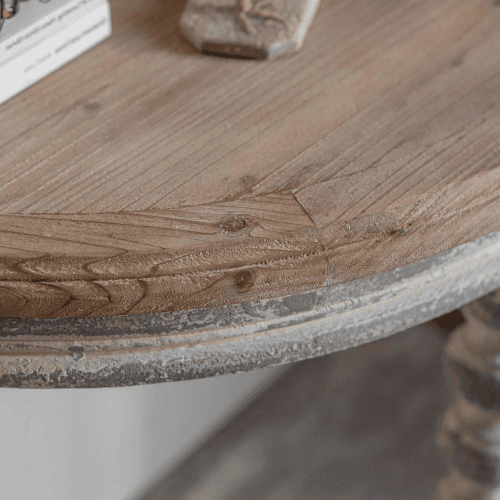 Image showing the Portree Turned-Leg Console Table, Grey product.