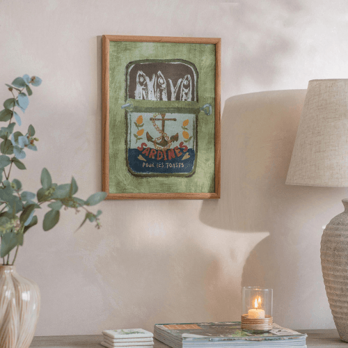 Image showing the Croston Sardines Framed Print, Multi product.