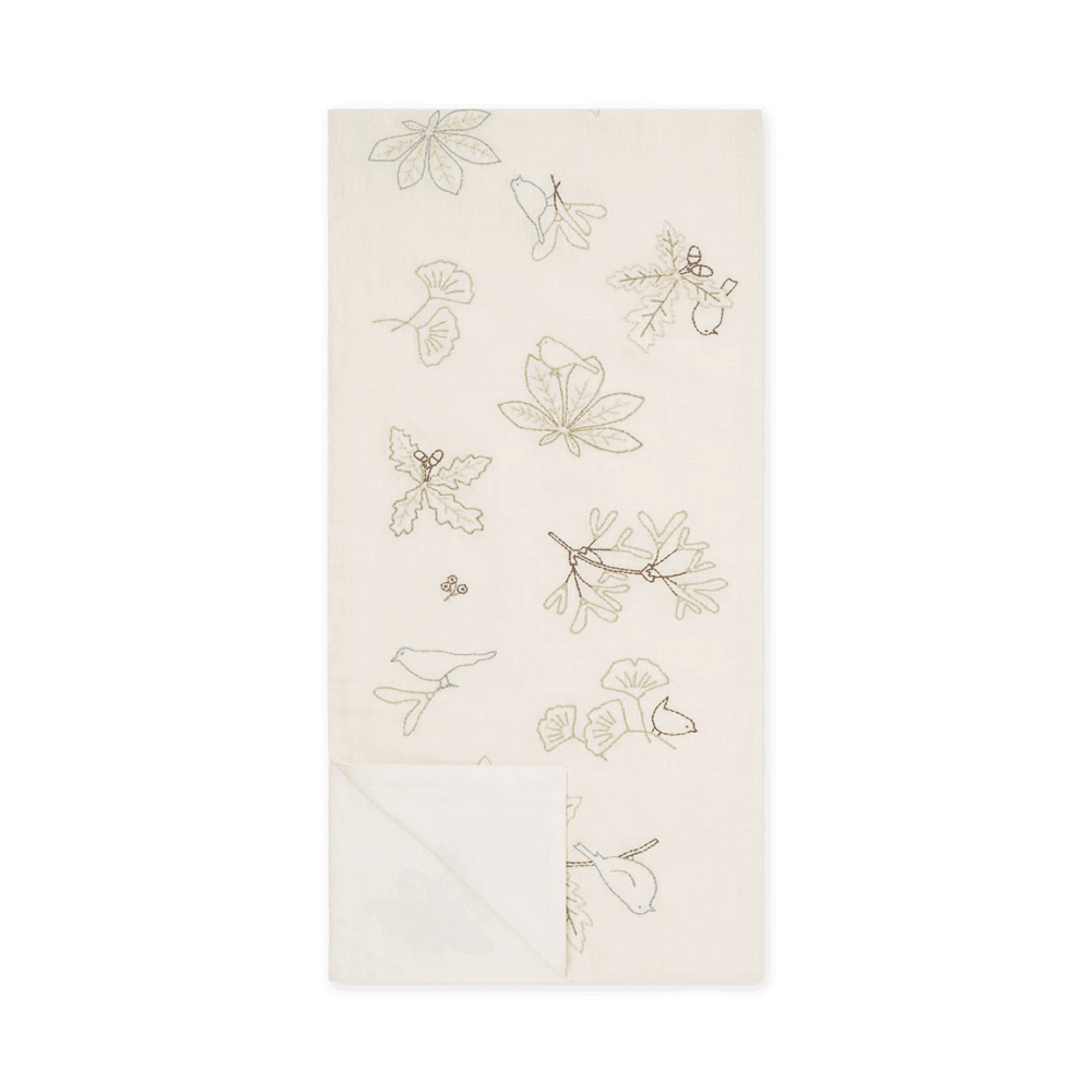 Orchard Birds Table Runner, Stone