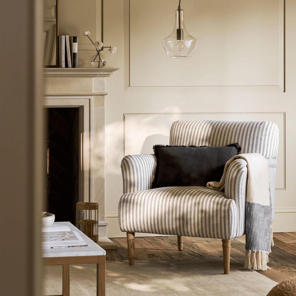 Aldwyn Armchair , Carbon Stripe