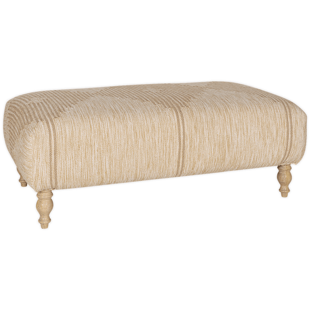 Aranya Upholstered Ottoman, Natural