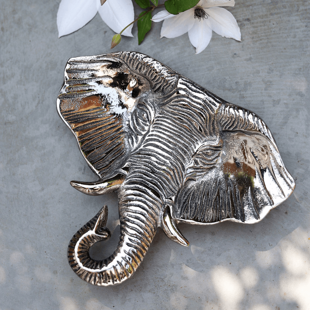 Elepant Nibbles Dish, Silver