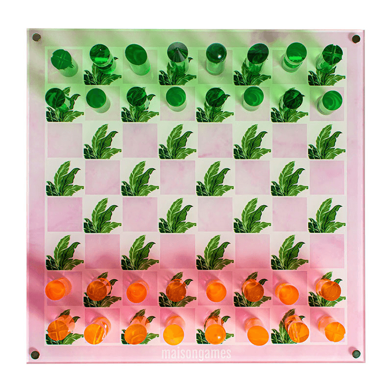 Beverly Hills Chess Set, Pink