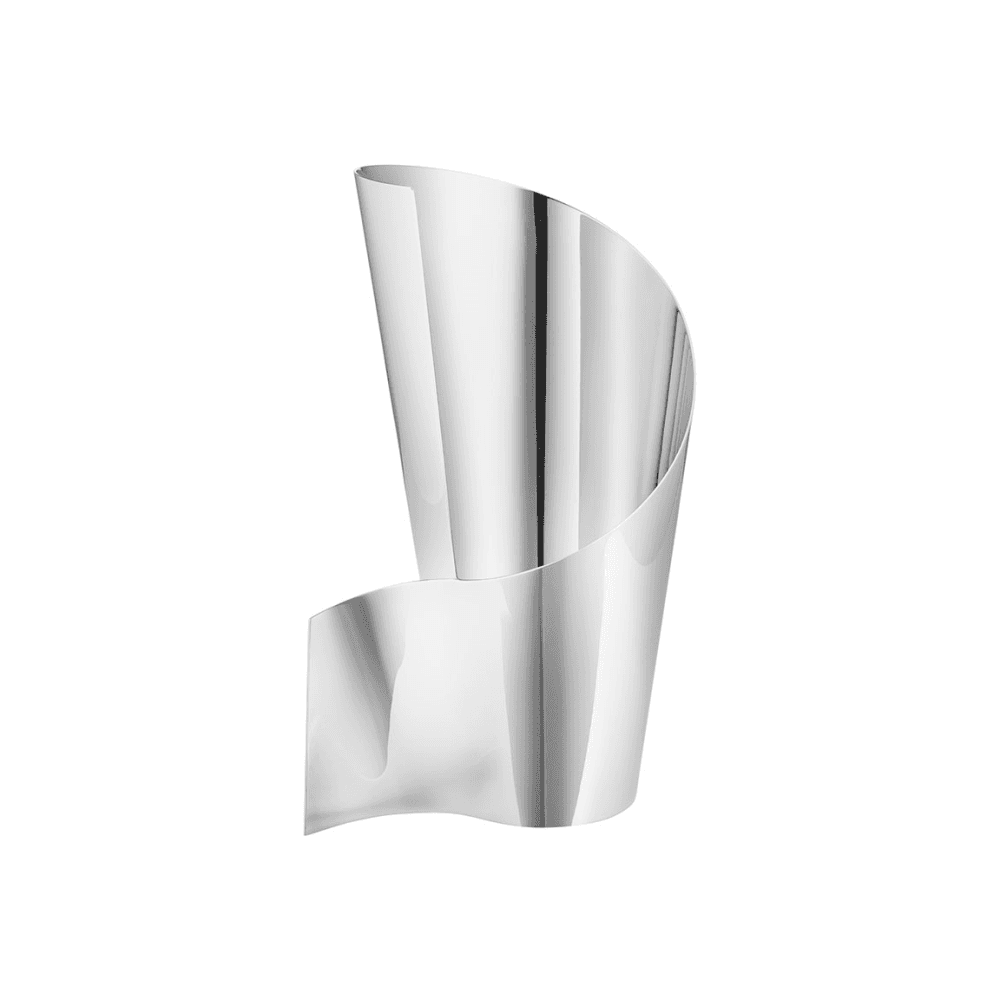 Fold Small Mirror Vase, Silver