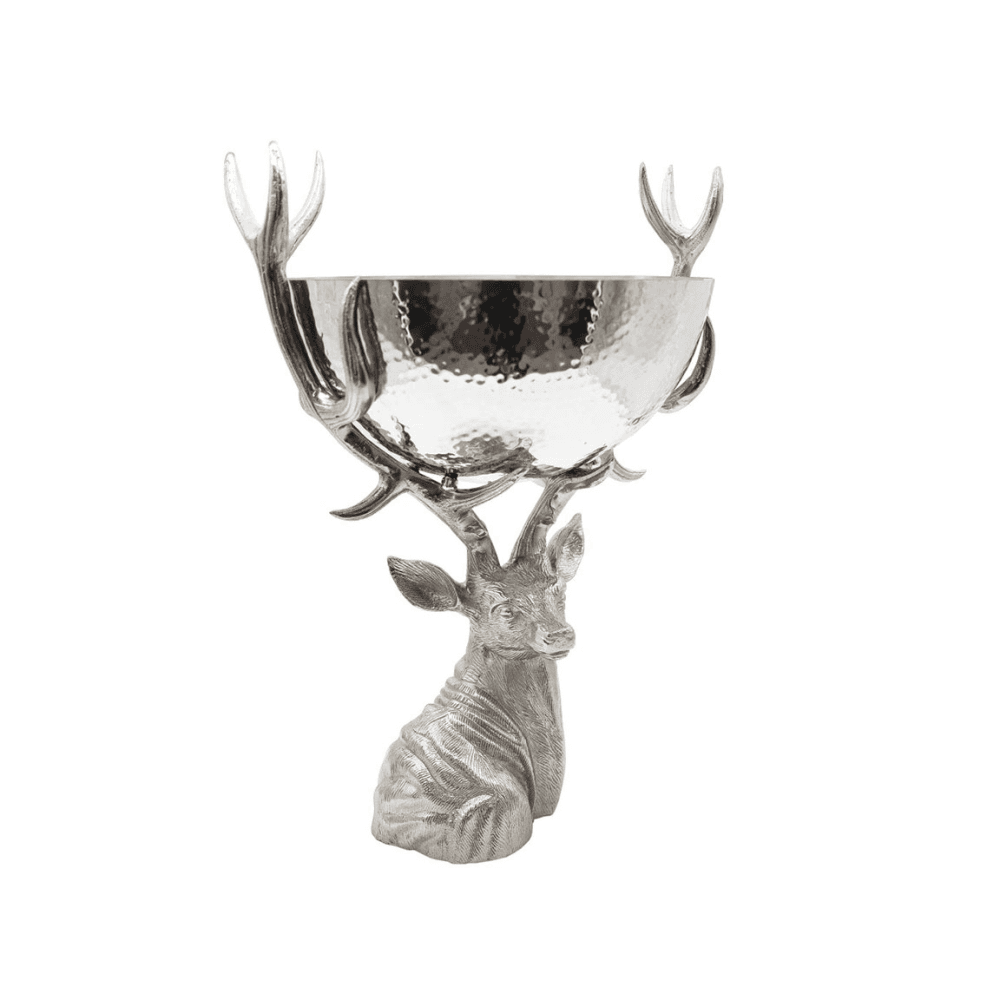Stag Hammered Punch Bowl