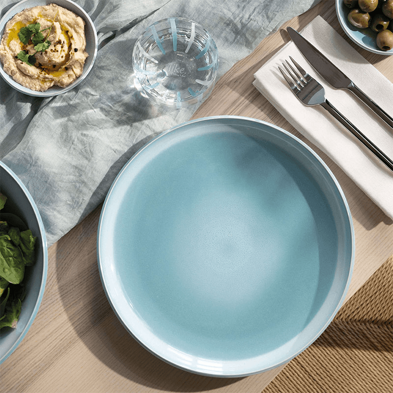 Perlemor Dinner Plate, Aqua