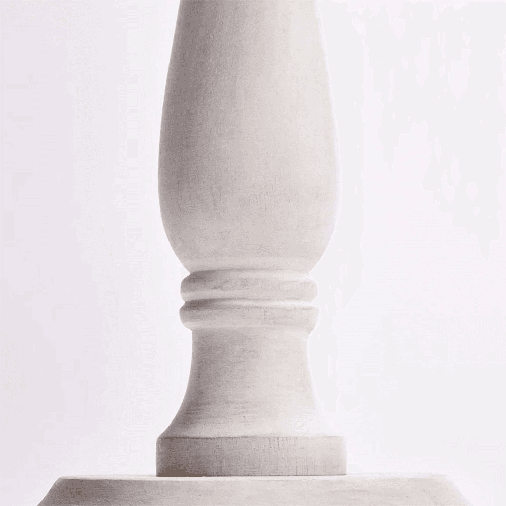 Daisy Table Lamp, natural whitewash