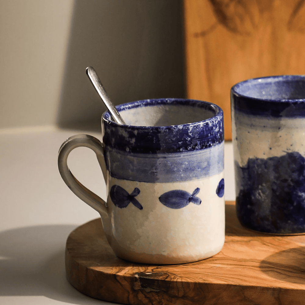 Fish Mug, Blue
