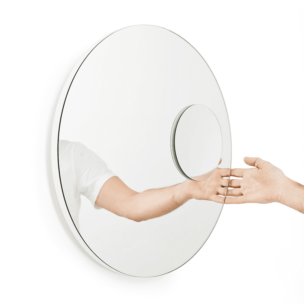 Neutrino 550 Wall Mirror, Matt White
