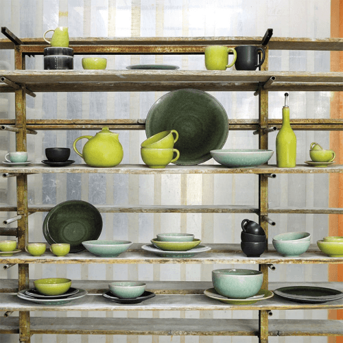 Image showing the Tourron Set of 6 Individual Bowls, Jade product.