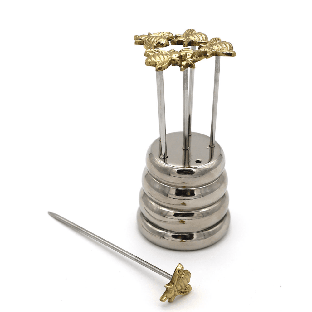 Honey Bee Set of 6 Picks, Silver