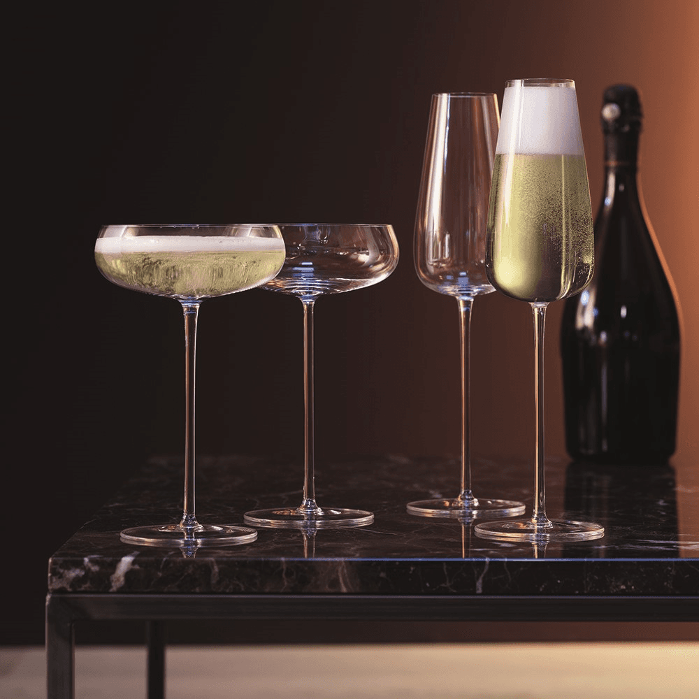 Wine Culture Pair of champagne saucer, clear