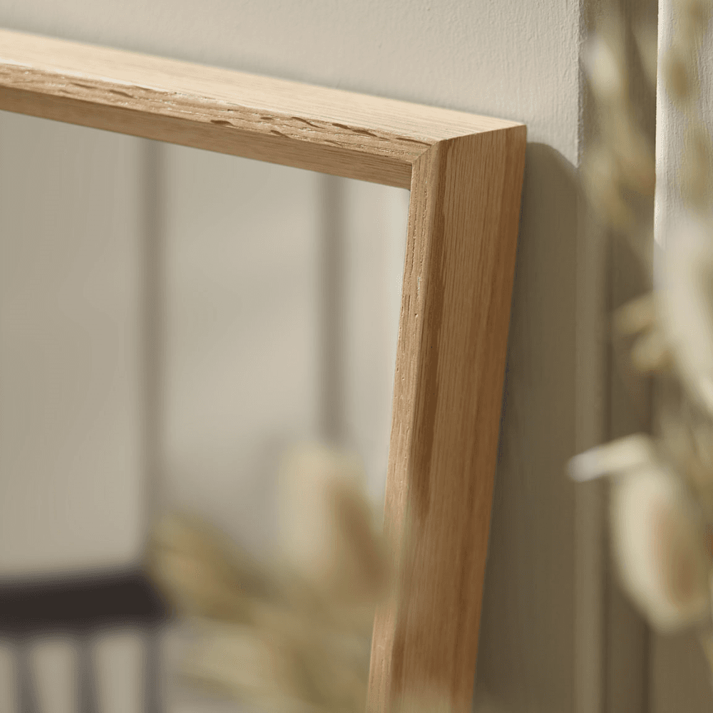 Deep Framed Mirror, Oak