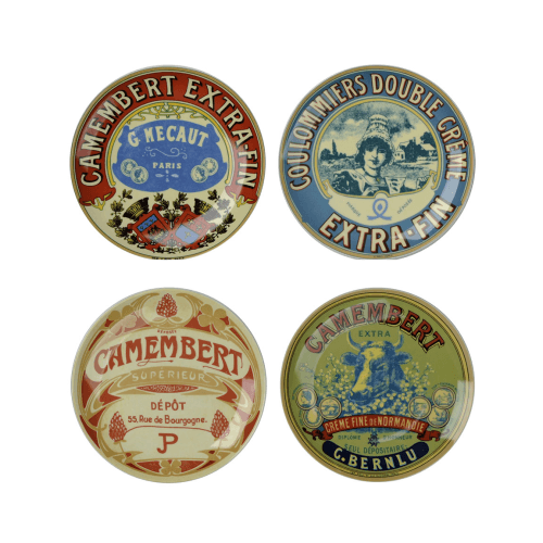 Image showing the Classic Set of 4 Camembert Canape Plates, Multi product.