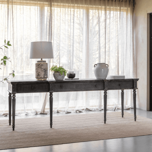 Image showing the Clovely Spindle Console Table, Classic Finish product.