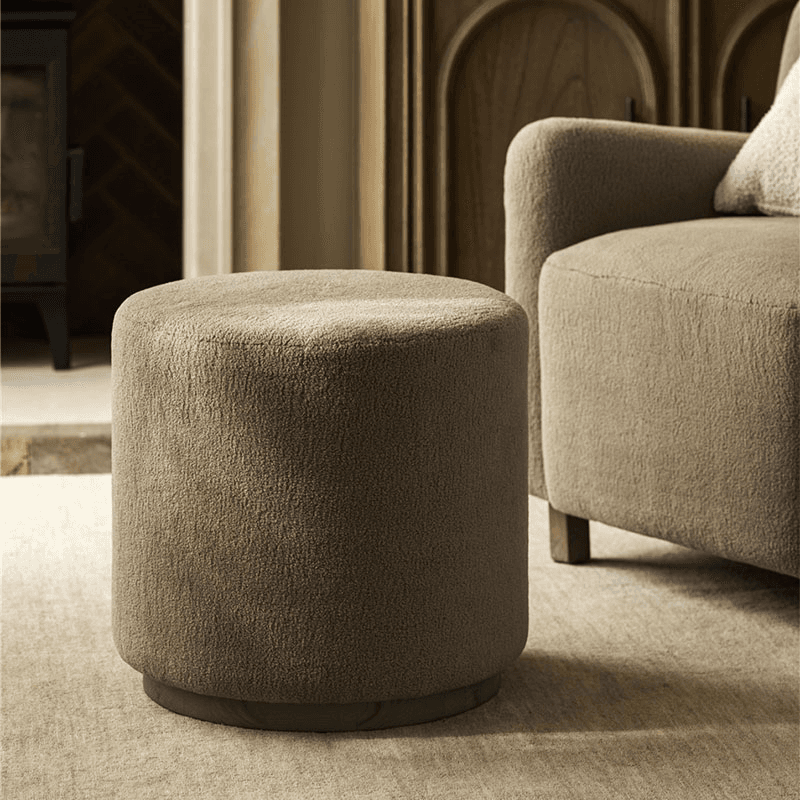 Whittlebury Foot Stool, Grey