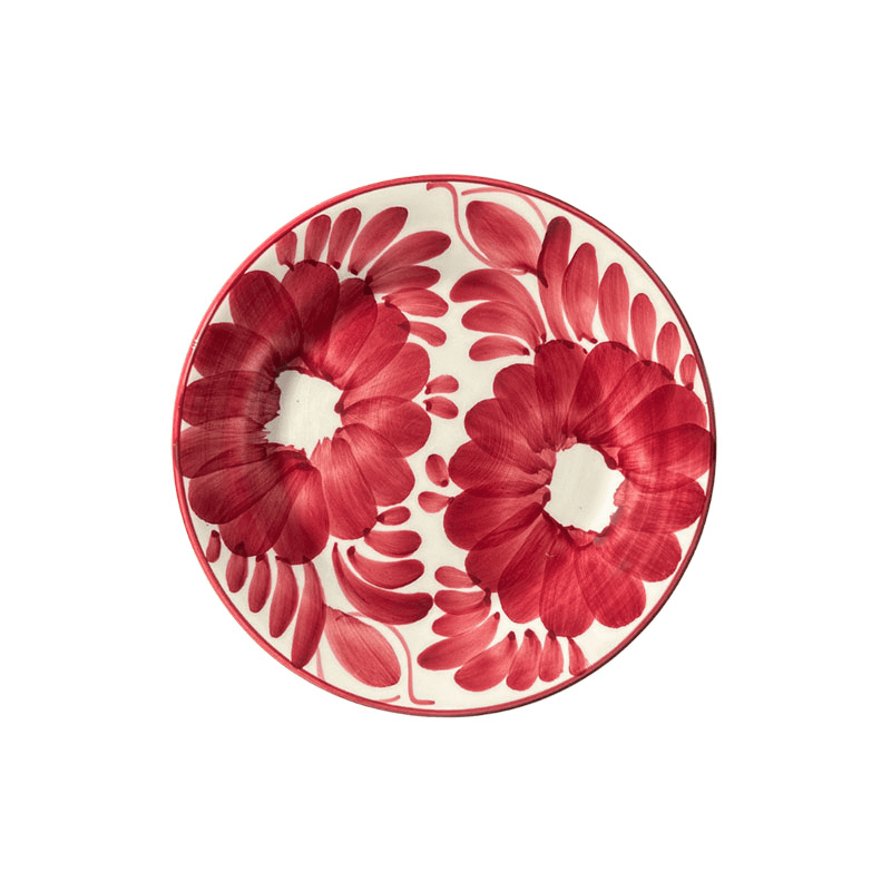 Florita Set of 4 Dessert Plates, Kiwi, Sorbet, Espresso & Grenadine