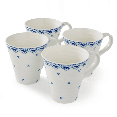 Image showing the Blue Set of 4 Mugs product.