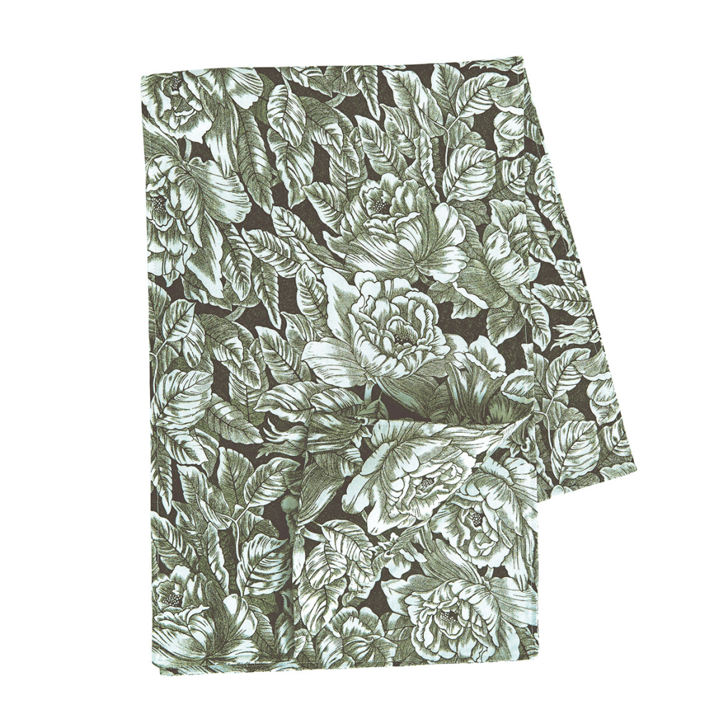 Hibiscus Table Runner, Green