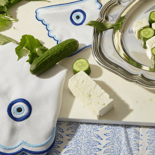 Image showing the Evil Eye Set of 4 Placemats, Blue product.