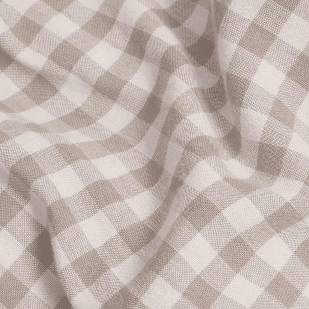 Gingham Linen Fitted Sheet