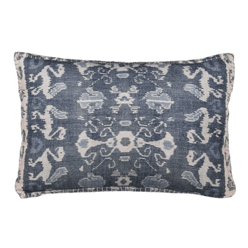 Image showing the Ikat Cushion Cover, Blue & White product.
