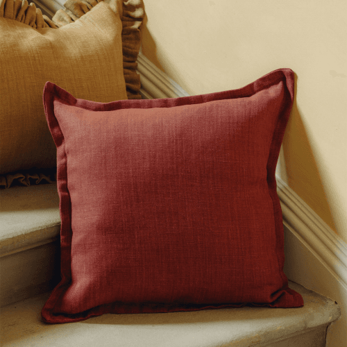 Image showing the Rosalyn Linen Cushion, 50 x 50cm, Saffron product.