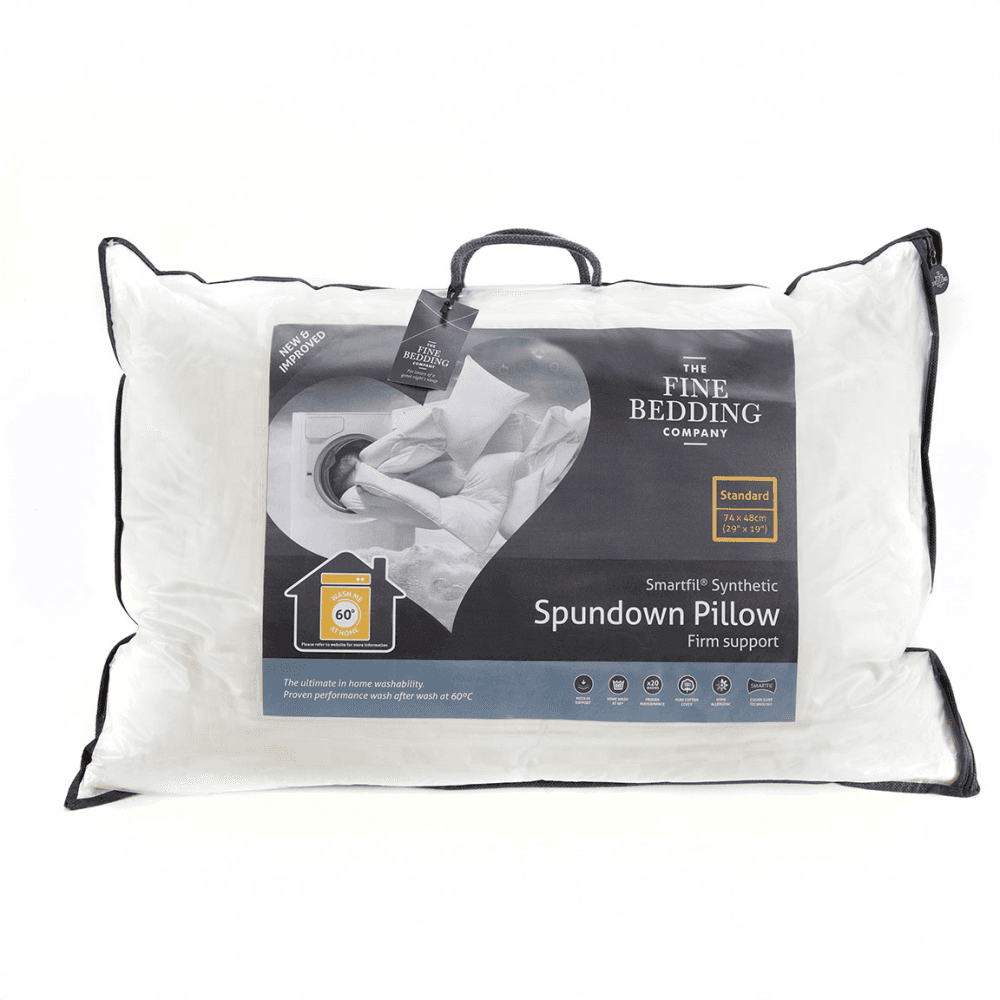 Spundown Firm Comfort Pillow, White