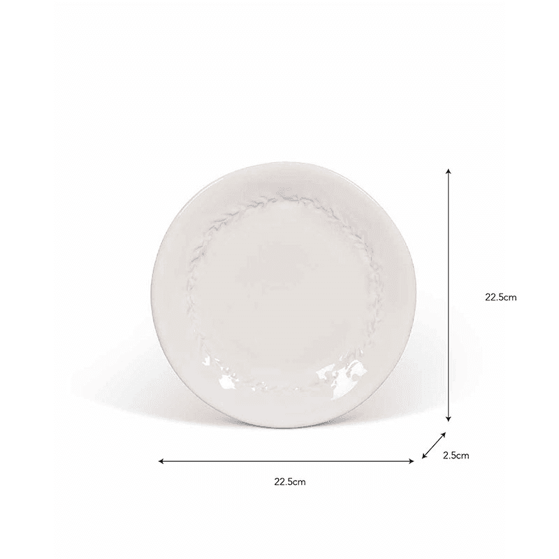 Overton Set of 4 Side Plates, White